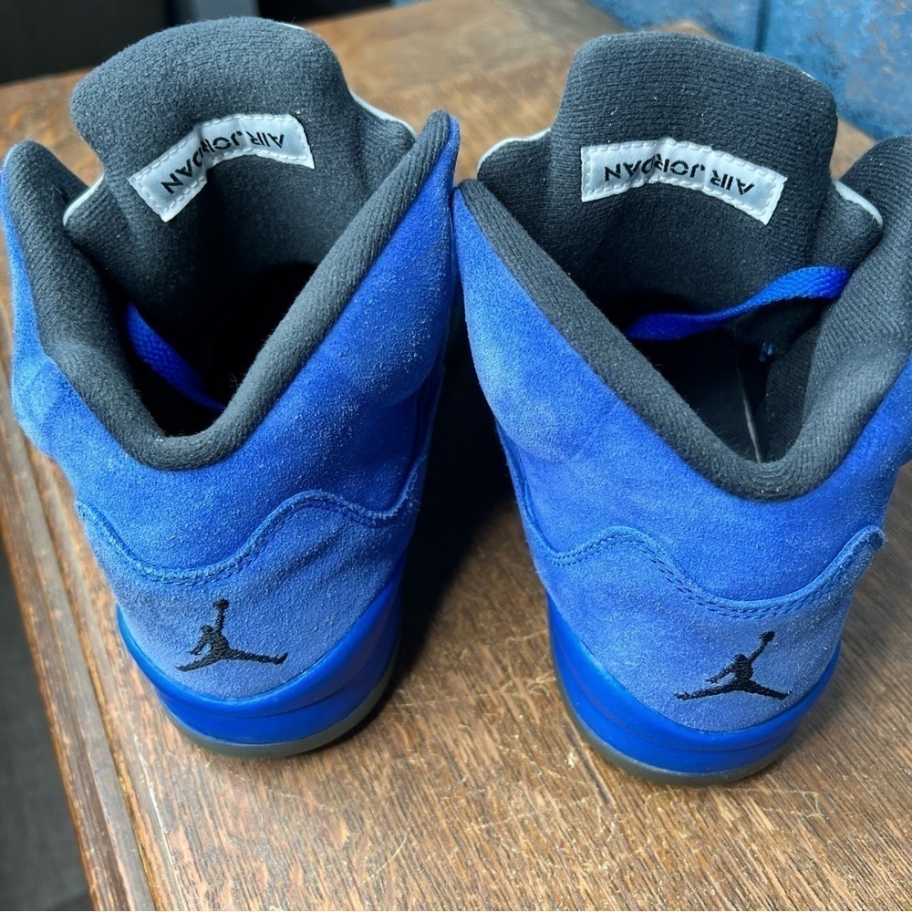 Air Jordan 5 Retro Blue Suede Size 6.5 Youth - Picture 6 of 8